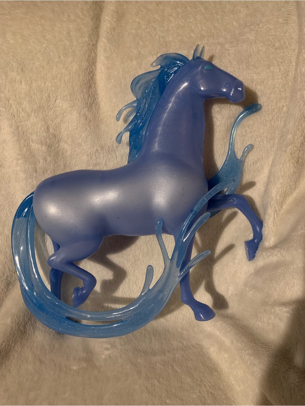 Disney Frozen II Hasbro Nokk Water Spirit Horse Figure Blue Glitter
